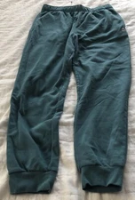 Zelos Mens Teal Elastic Waist Stretch Pull On Activewear Jogger Pants Size Med