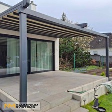 Sommerangebot!Pergola Faltdach Faltmarkise Terrassenfaltdach 12 x 5 m