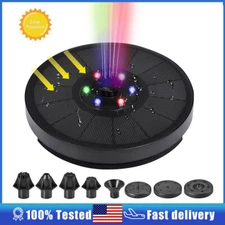 LED Solar Power Bird Bath Water Fountain Pump Floating Outdoor Pond Pool Decor