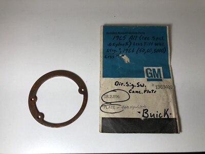 1369409 NOS GM OEM 1965 1966 Buick Turn Signal Switch Plate Less Tilt Wheel