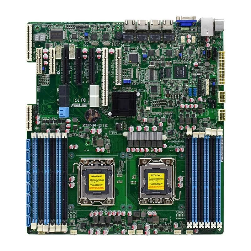 ASUS Z9NR-D12 Motherboard EEB Intel C602 Dual LGA1356 DDR3 SATA2/3 VGA RJ45+I/O - Image 2 of 4