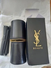 Yves Saint Laurent Makeup 3 Brush Set w/Pouch Not Sold in Store YSL Cosmetics