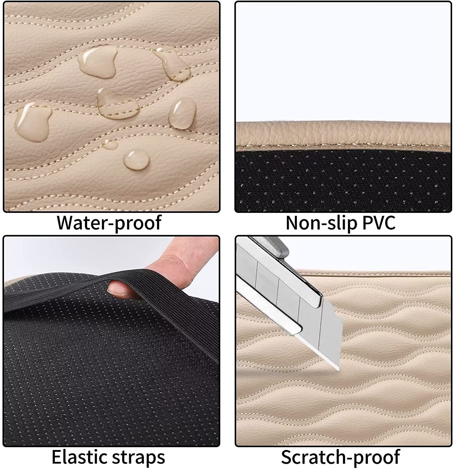 Center Console Cushion Cover Universal Car Armrest Pad Cover Auto Center Console Box Soft Cushion Mat Durable Fiber Leather Non-slip Cover Car Accessories Arm Reat Cover For Car