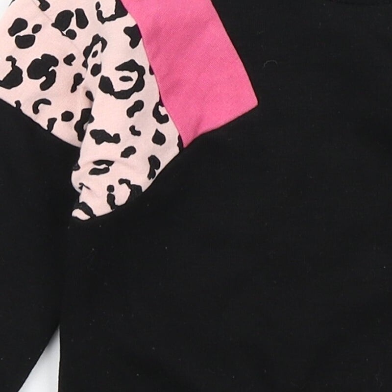 Matalan Girls Black Colourblock Polyester Blend T-Shirt Size 9-12 Months image 10