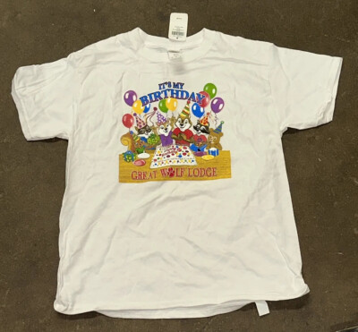 Great Wolf Lodge  It s My Birthday  Party Anime T Shirt Gildan Kids Size Medium