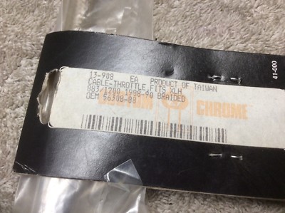 Harley CCI Brand Braided Stainless Throttle Cable 30” NOS(19)13