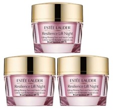 3 PC Estee Lauder RESILIENCE LIFT Firming Sculpting Face Neck Creme 3 x 0.50 OZ.