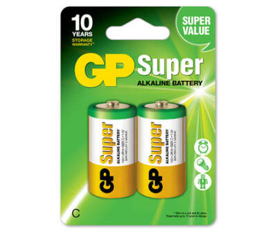 4891199000010 BATERIA SUPER ALKALINE LR14 1.5V 2 SZTUKI GP BATTERY