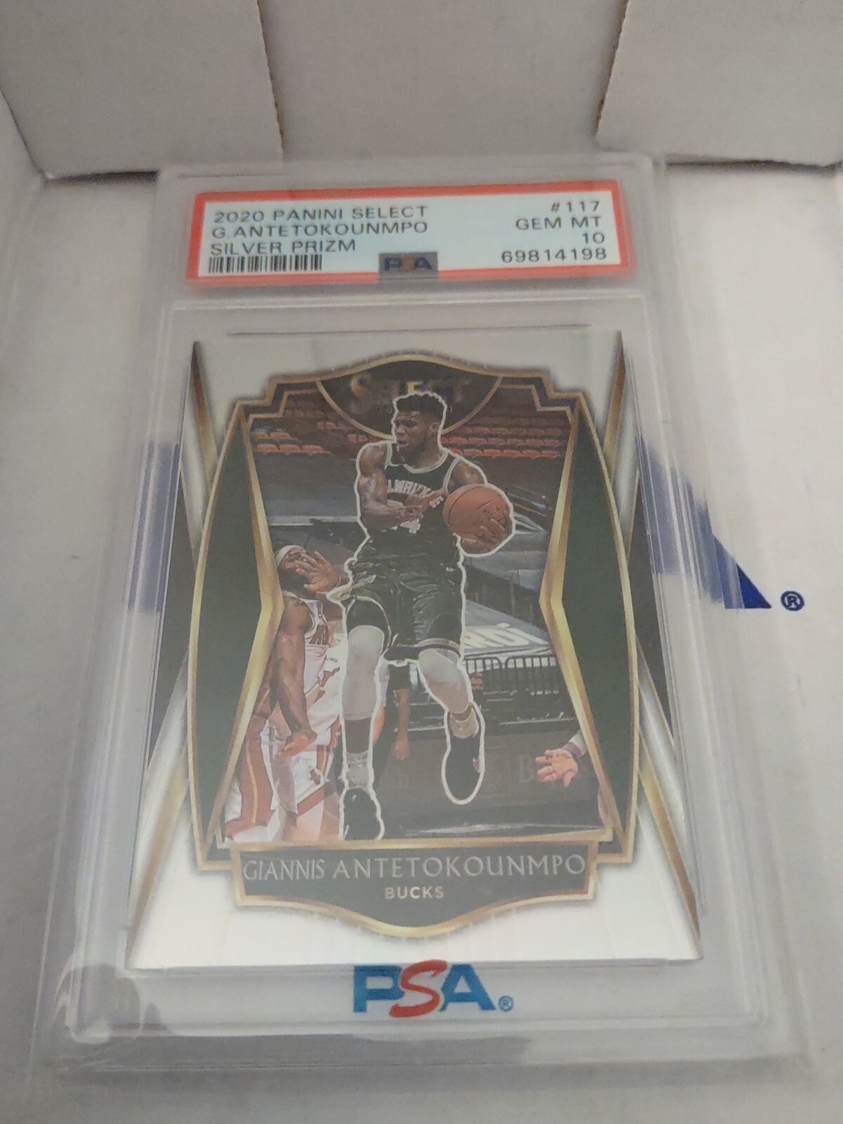 2020 Panini Select Giannis Antetokounmpo Silver Prizm Psa 10 #117