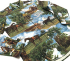 Polo Ralph Lauren Vtg Mid Century Horse Artwork Equestrian Royal Crown Shirt Med