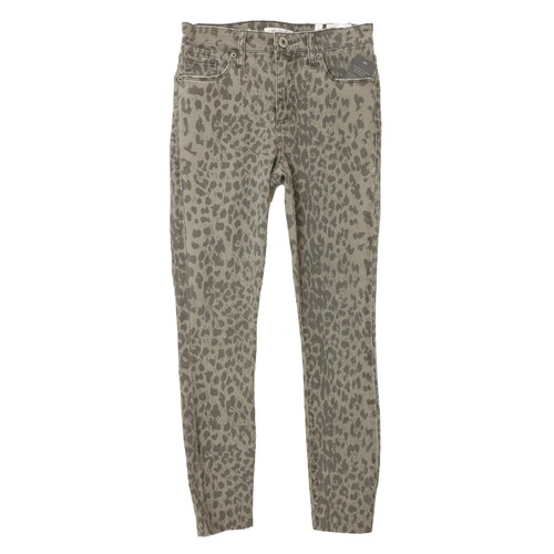 STS BLUE Ellie Crop Skinny 10" High Rise 25 Gray Leopard Print Jeans NWT B13