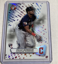 2023 Topps Pristine #203- OSCAR GONZALEZ Refractor Rookie Parallel RC