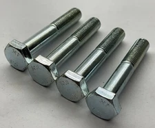 M10-1.25 x 60 Class 10.9 Hex Cap Screws Bolts Zinc Plated Qty.4 (23D133)