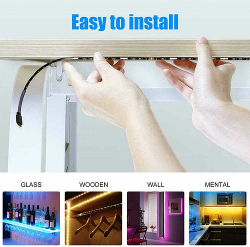 32ft 5050 RGB LED Strip Lights Bluetooth Music Backlight APP+Remote+Pow wbr/ er - Picture 7 of 12