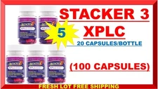 Stacker 3 XPLC 100 Capsules Herbal Dietary 20 ct (Lot of 5X Bottle) 10/2029