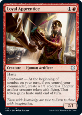 Loyal Apprentice x4 - Commander: Adventures in the Forgotten Realms - NM-Mint, E