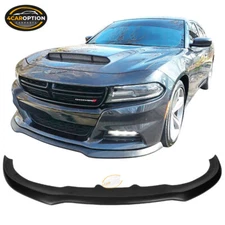 Fits 15-23 Dodge Charger RT Ikon Style Front Bumper Lip Splitter Chin Spoiler PP