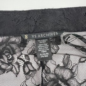 Victoria's Secret VS Archives Sheer  Lace High Waist Pants Tight  Black  XL NWT