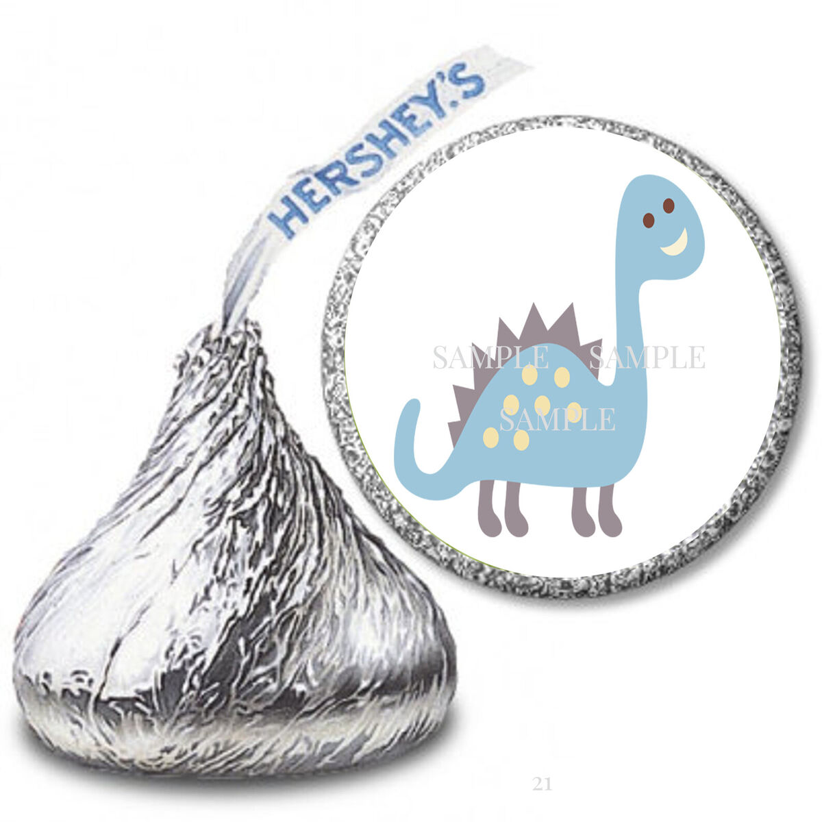 108 Baby Blue Dinosaur Hershey Kiss Baby Shower Favors 108 Baby Blue Dinosaur Hershey Kiss Baby Shower Favors