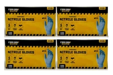 4 Firm Grip Pro Cleaning Disposable Heavy Duty Nitrile Gloves 100Ct Ea, One Size