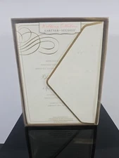 Gold Foil Border Invitation Kit - 25 Count New In Sealed Box 