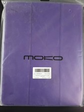 MoKo Purple Synthetic Leather Folding Folio Case for iPad Air 13 2024 with Stand