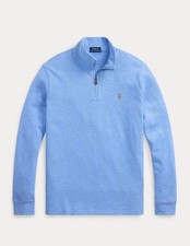 Peter Millar Men's Light Blue Quarter Zipper Pullover Size L