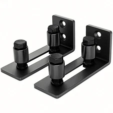 Sliding Barn Door Bottom Adjustable Floor Guide Roller Black Smoothly