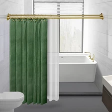 Utopia Alley Adjustable 72-Inch Double Shower Curtain Rods - Rust-Proof Aluminum