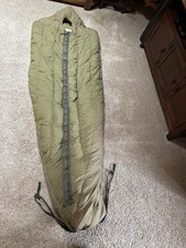 Vintage US Army Military M-1949 Feather Filled Mountain Sleeping Bag Large