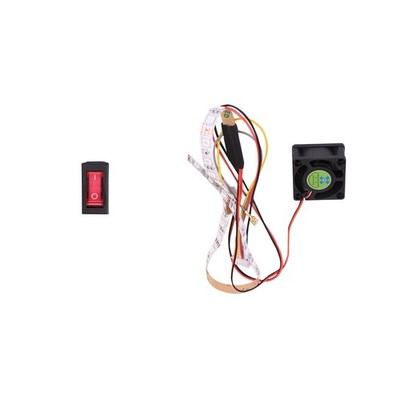 1 Set 5-Pin Power Cable Switch LED Strip Fan For Home Edition Arcade Board aa