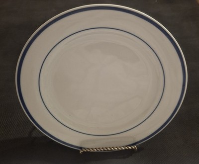 Maitre De Porcelain Oneida Salad Plate Blue Bands 9 1/8'' Mint Replacement Piece 