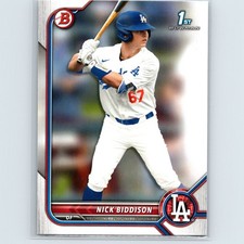 2022 Bowman Draft Nick Biddison #BD-165 Los Angeles Dodgers