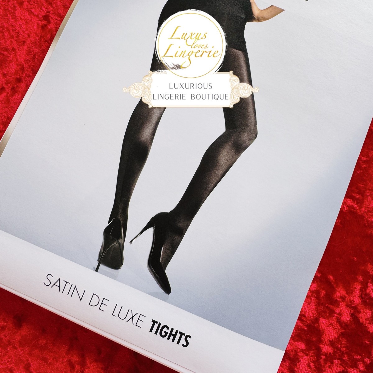 SATIN DE LUXE TIGHTS by Wolford M Medium golden gold