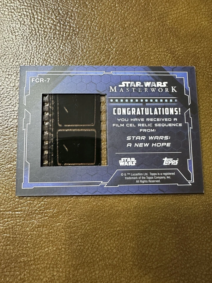 STAR WARS 2017 TOPPS MASTERWORK FCR-7 FILM CEL RELIC Escaping The Death Star - Image 2 of 3