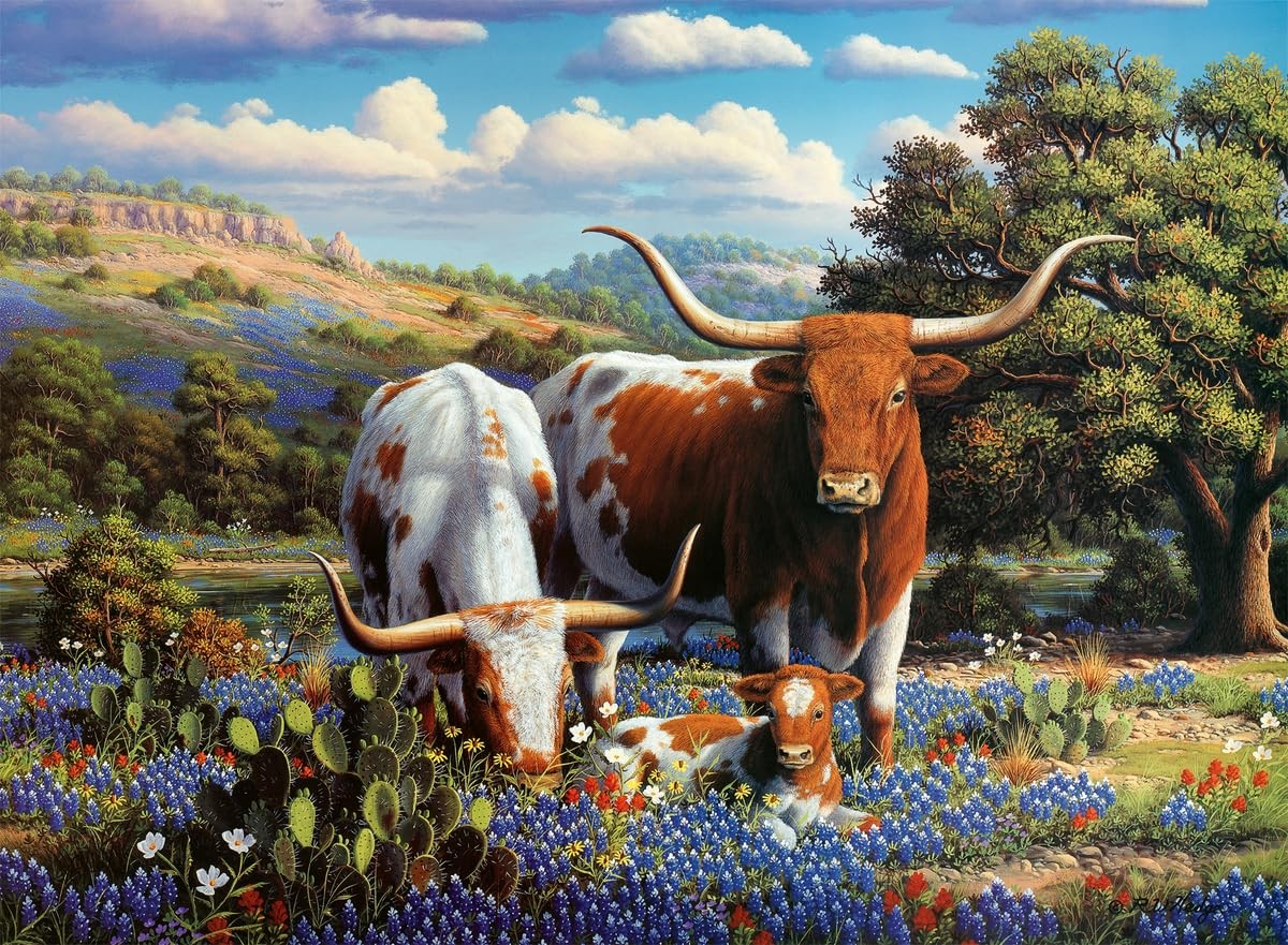 Ravensburger Loving Longhorns 12000826 - Puzzle da 500 pezzi per adulti, realizz