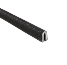 Rubber-Lok Fits 1/16  Edge, 19/32  Leg Length, 25  Length, Bla