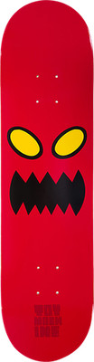TOY MACHINE MONSTER FACE SKATEBOARD DECK-8.0 RED blem sale