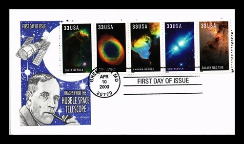 US COVER HUBBLE SPACE TELESCOPE IMAGES FIRST DAY ISSUE STRIP OF 5 ARTMASTER
