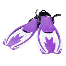 Kids Swimming Snorkeling Fins   Adjustable Swim Flippers, Lightweight Open