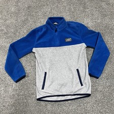 Eddie Bauer Kids Fleece Pullover Quarter Zip Blue Gray Size Medium 10/12