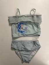 Frozen Disney Store sz 7-8 Elsa Two-Piece Swimsuit Bathing Suit Swim Frozen