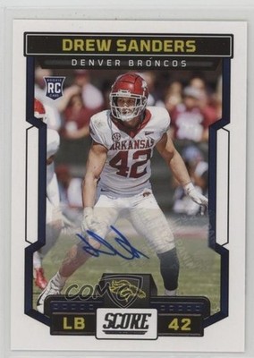 2023 Score Rookies Signatures Drew Sanders #377 Rookie Auto RC 0l2q
