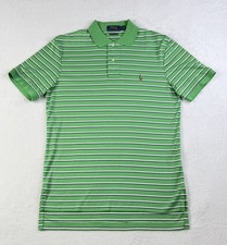 Polo Ralph Lauren Polo Shirt Men  s Small Green Striped Classic Fit Short Sleeve
