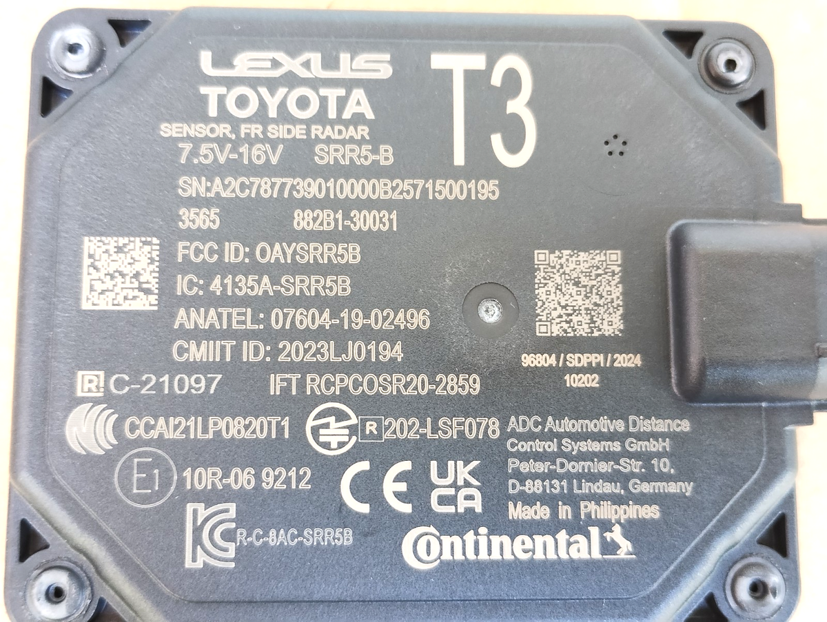 882B1-30031 Toyota Lexus Genuine Blind Spot Radar Sensor Module