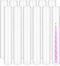 New 12Pcs Hurricane Candle Holder Sleeve H:16" D:2" Bottomless Glass Fast Ship
