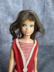 1963 Vintage Barbie's Sister SKIPPER Doll Brunette Hair Straight Legs Japan Feet