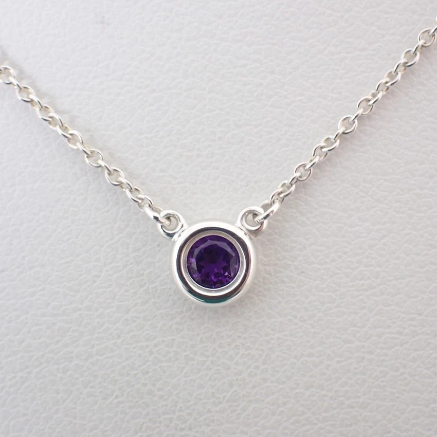 [Usado] Collar de amatista TIFFANY/Tiffany 925 por yarda/j100-5 Foto 2 de 4