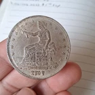 1797 United States Trade Dollar $1 Silver Coin 0.900 Fine Liberty Seated