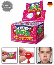 Center Shock Jumping Strawberry, Box mit 100 Kaugummis, extra-sauer mit Erdbeer-